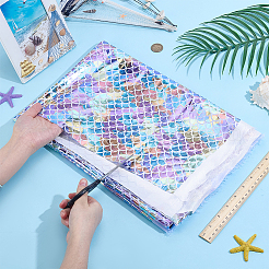 Fish Scale Pattern Polyester Fabric&nbsp;DIY-WH0899-324D