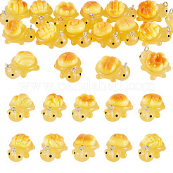20Pcs 10 Styles Transparent Resin Bread-shaped Turtle Pendants&nbsp;RESI-TA0005-24