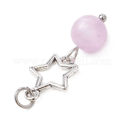 Dyed Natural Selenite with Alloy Pendants&nbsp;PALLOY-JF04734