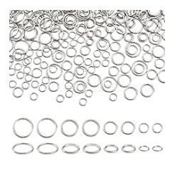 4 Styles Alloy Closed Jump Rings&nbsp;FIND-PH0026-79