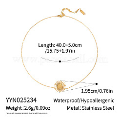 304 Stainless Steel Sun Pendant Necklaces for Women&nbsp;TS3630