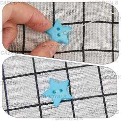 300Pcs 5 Colors Resin Buttons&nbsp;DIY-CY0002-22A