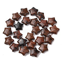 Natural Mahogany Obsidian Beads Strands&nbsp;G-K359-E03