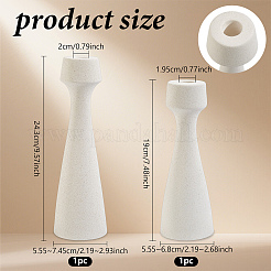 2Pcs 2 Styles Vase Shape Ceramic Candle Holder&nbsp;DJEW-AR0001-21