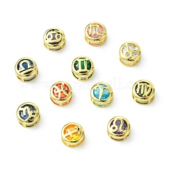Brass Micro Pave Cubic Zirconia Spacer Beads&nbsp;KK-CJC0015-21G
