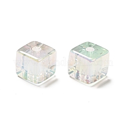 UV Plating Rainbow Iridescent Transparent Acrylic Beads&nbsp;OACR-A014-05