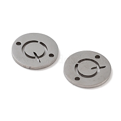 Non-Tarnish 201 Stainless Steel Hollow Flat Round Links&nbsp;FIND-R149-03O-P