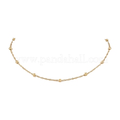 304 Stainless Steel Ball Singapore Chain Necklaces&nbsp;NJEW-JN05168