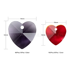 240Pcs 8 Style Romantic Valentines Ideas Glass Charms&nbsp;GLAA-LS0001-06