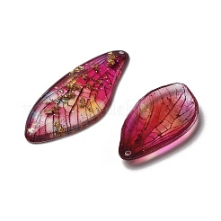 4Pcs Transparent Epoxy Resin Butterfly Wings Pendants&nbsp;RESI-C057-04B