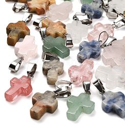 Natural & Synthetic Mixed Gemstone Pendants&nbsp;G-Z067-04P-01