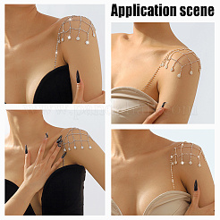 Iron Rhinestone Sexy Shoulder Bra Body Chain&nbsp;FIND-FH0008-14G