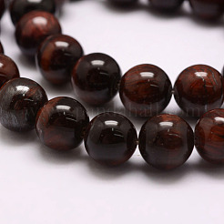 Natural Tiger Eye Bead Strands&nbsp;G-P230-14-8mm