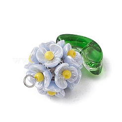 Glass Seed Beaded Flower Pendants&nbsp;PALLOY-MZ00521-03