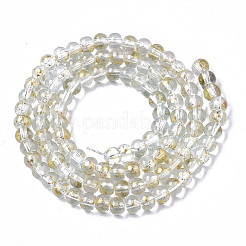 Transparent Spray Painted Glass Bead Strands&nbsp;GLAA-N035-03A-B09