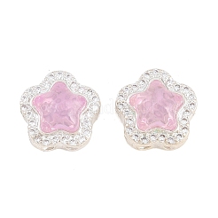 Brass Clear Cubic Zirconia Beads&nbsp;KK-B186-01S