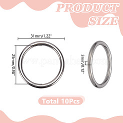 16Pcs 304 Stainless Steel Linking Rings&nbsp;STAS-AR0002-65A-P