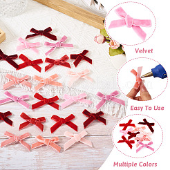 54Pcs 9 Colors Velvet Bowknot Costume Accessories&nbsp;DIY-TA0012-09B