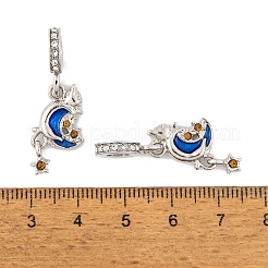 Rack Plating Alloy Crystal Rhinestone European Dangle Charms&nbsp;FIND-C055-23P