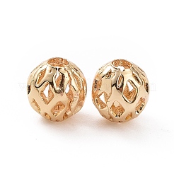 Brass Hollow Beads&nbsp;KK-E046-04C-G