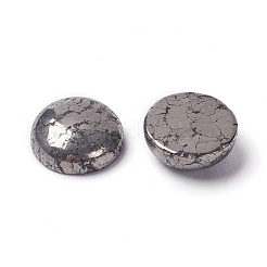 Half Round Natural Pyrite Cabochons&nbsp;X-G-I125-09-10x4mm