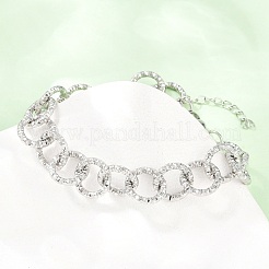 Hammered 304 Stainless Steel Rolo Chain Bracelets for Women&nbsp;BJEW-A160-10P