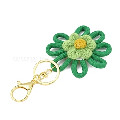 6Pcs Woven Costume Flower Keychains&nbsp;KEYC-JKC01434