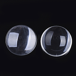 Transparent Glass Cabochons&nbsp;GGLA-R026-40mm-B