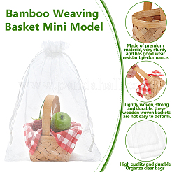 24Pcs Bamboo Weaving Basket Mini Model&nbsp;AJEW-WA0001-76