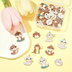 30Pcs 10 Styles Alloy Enamel Pendants&nbsp;ENAM-FS0002-81