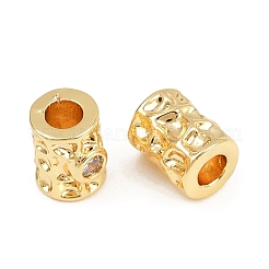 Brass Micro Pave Cubic Zirconia Beads&nbsp;KK-H078-18G