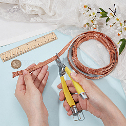 4M Flat Bare Copper Braided Cable Wire&nbsp;KK-WH0054-80C
