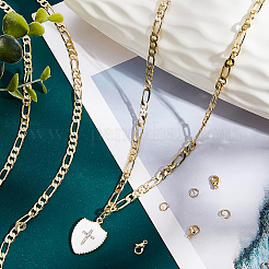 DIY Real 18K Gold Plated Chain Bracelet Necklace Making Kits&nbsp;DIY-BC0005-18
