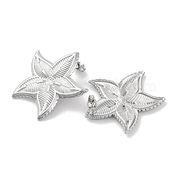 304 Stainless Steel Starfish Stud Earrings&nbsp;EJEW-D281-22S