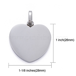 Tarnish Resistant 304 Stainless Steel Mirror Polished Finish Stamping Blank Tag Pendants&nbsp;STAS-P055-04P