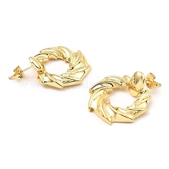Rack Plating Brass Stud Earrings&nbsp;EJEW-M223-11G