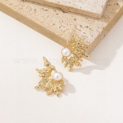 Alloy & Imitation Pearl Stud Earrings&nbsp;FS-WG8A1F6-01