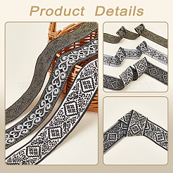 15M 3 Styles Ethnic Style Embroidery Polyester Ribbons&nbsp;OCOR-GA0001-63