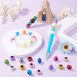 100Pcs UV Plating Opaque Acrylic European Beads&nbsp;PACR-TA0001-32C