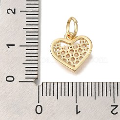 Brass Micro Pave Cubic Zirconia Pendants&nbsp;KK-Q001-10G