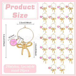 26Pcs Alloy Enamel Wine Glass Charms&nbsp;AJEW-FG00017