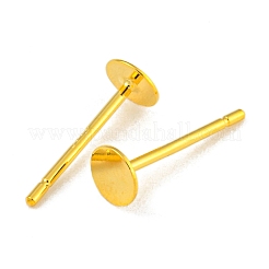 925 Sterling Silver Flat Pad  Stud Earring Findings&nbsp;STER-K167-045C-G