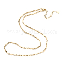 Brass Rope Chain Necklaces&nbsp;X-NJEW-K123-12G