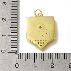 Rack Plating Brass Micro Pave Clear Cubic Zirconia Pendant&nbsp;KK-H485-32G