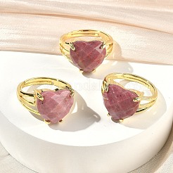 Brass Cuff Open Rings&nbsp;RJEW-D347-01G