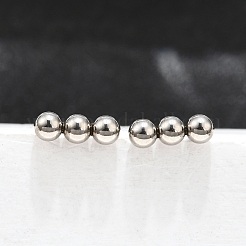 Tarnish Resistant 201 Stainless Steel Beaded Horizontal Bar Stud Earrings with 316 Stainless Steel Pin for Women&nbsp;STAS-K238-01P