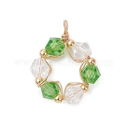 7Pcs Glass Pendants&nbsp;PALLOY-JF04702