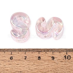 UV Plating Transparent Acrylic European Beads&nbsp;OACR-M027-02S-01