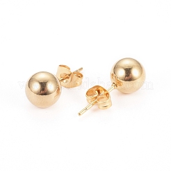 304 Stainless Steel Ball Stud Earrings&nbsp;EJEW-I236-02