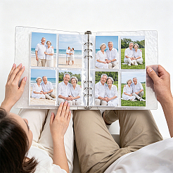 1 Bag Textured PP Plastic Photo Album with 10Pcs 4-Pocket Sleeves&nbsp;AJEW-GA0011-17